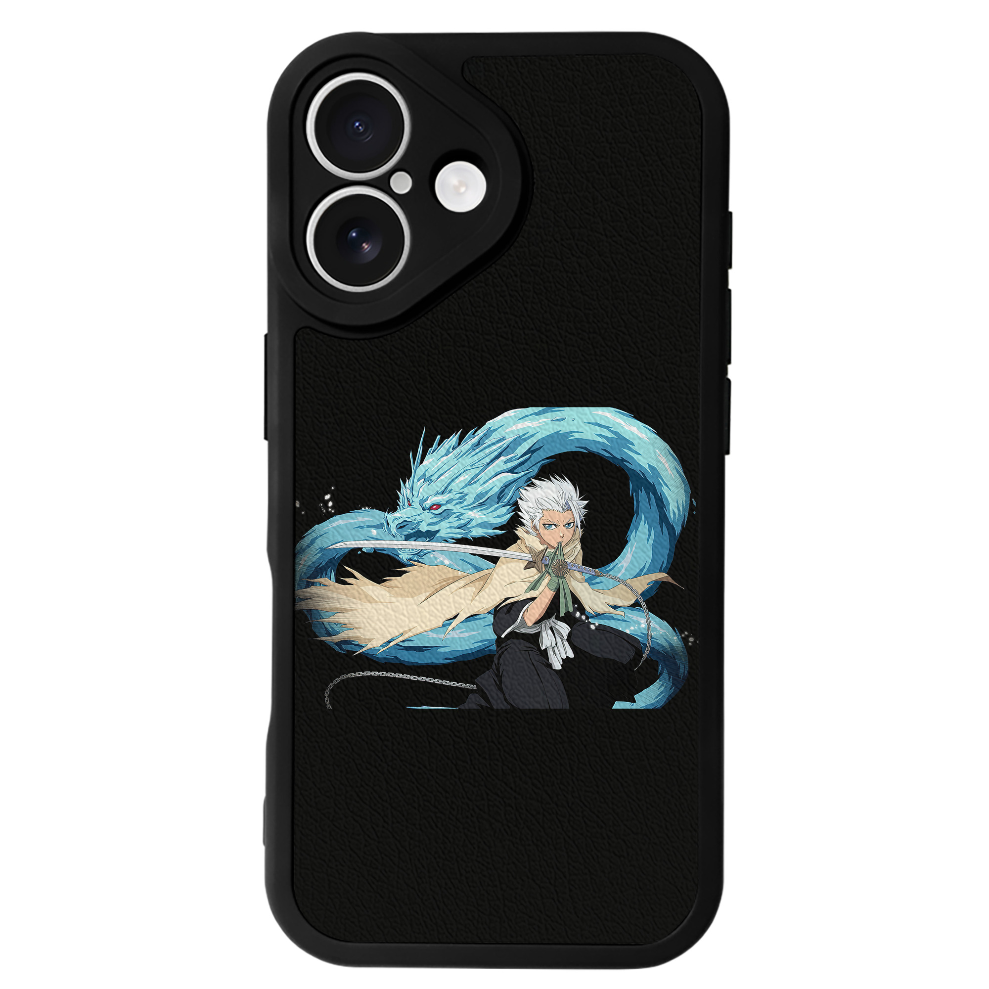 （画像用） ブリーチ 日番谷冬獅郎（ひつがや とうしろう） BLEACH Hitsugaya Toushirou 【iPhone 16シリーズ対応】シリコンスマホケース（レザー調） 材質：シリコン